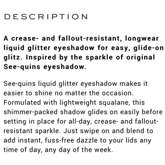 Marc Jacobs See-Quins Glam Glitter Liquid Eyeshadow Shimmy Dip - Picture 15 of 15